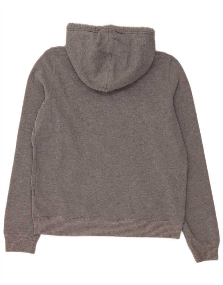 HOLLISTER Damen-Kapuzenpullover mit Grafik, UK 10, Größe S, Grau, Baumwolle