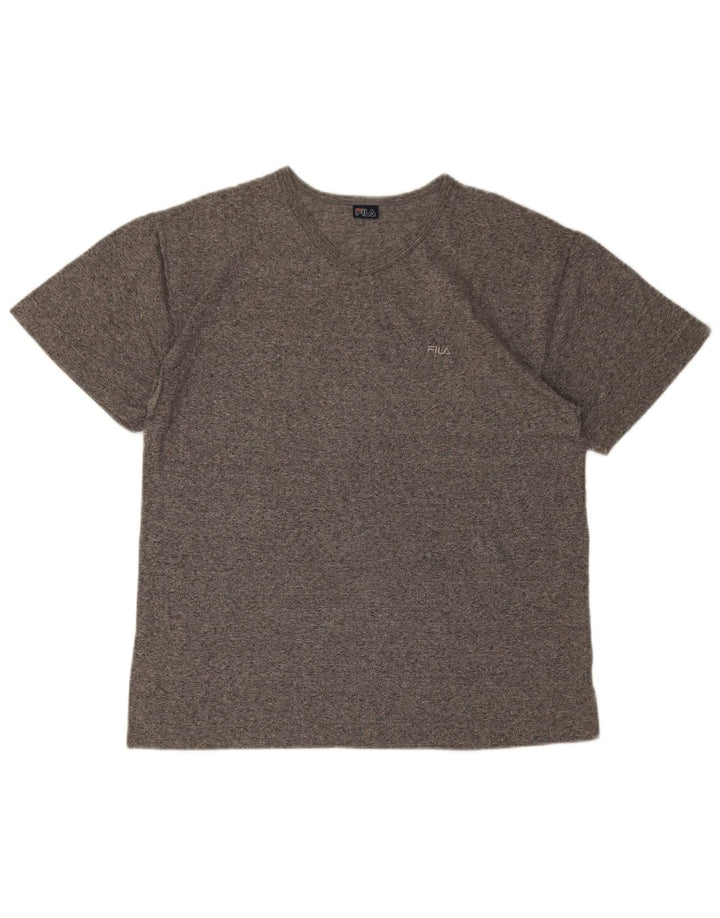 Fila Herren T-Shirt Top Mittelgrau meliert