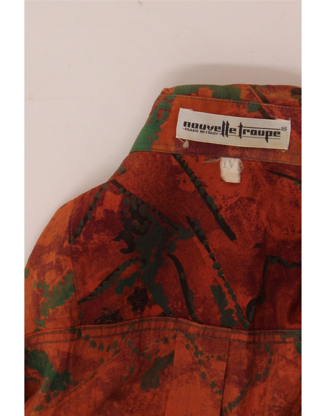 Vintage Herrenhemd Großes Orange Patchwork