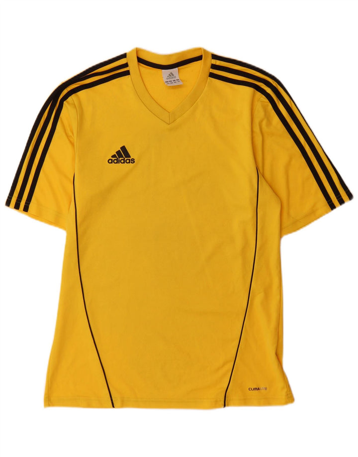 Adidas Herren Climalite T-Shirt Top Mittelgelb Farbblock