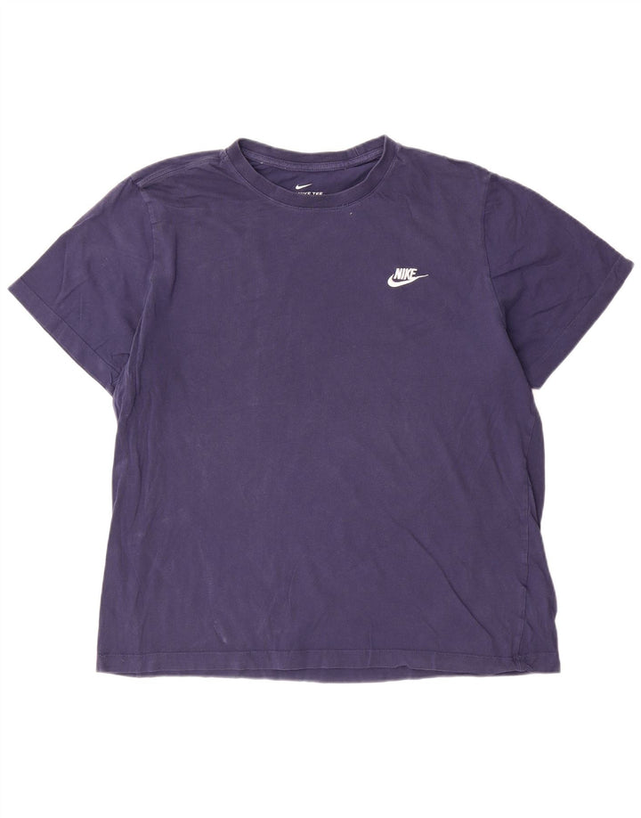 Nike Herren T-Shirt Top XL Marineblau Baumwolle