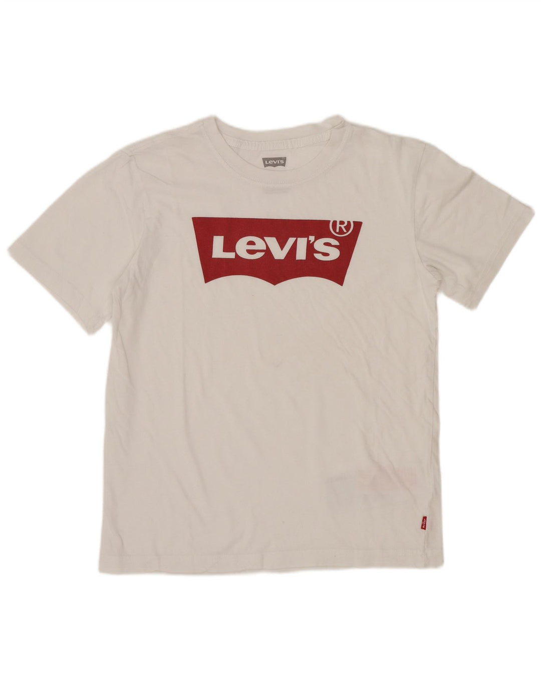 Levi's Jungen-T-Shirt mit Grafik, 13–14 Jahre, weiße Baumwolle