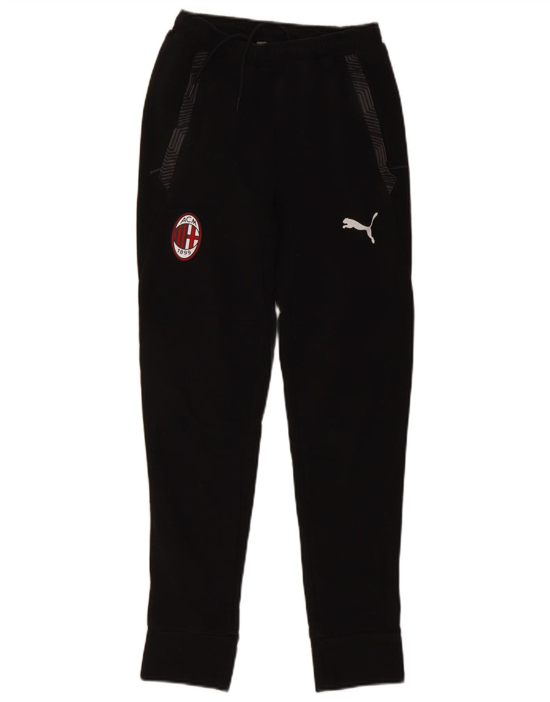 PUMA Damen AC Milan Trainingshose Jogger UK 4 XS Schwarz Geometrisch