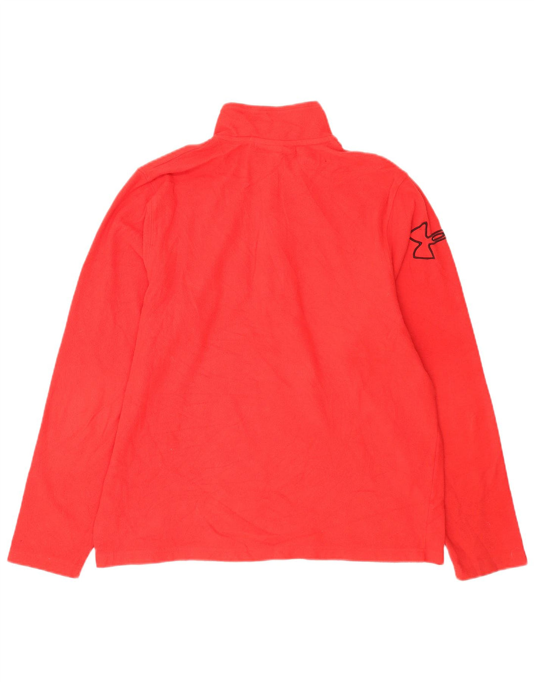 Under Armour Herren-Fleecepullover mit grafischem Reißverschluss und Kragen, Größe L, Rot, Polyester