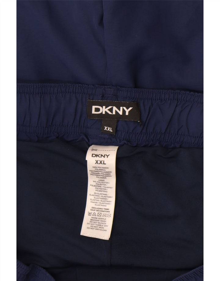 Dkny Herren Badeshorts mit Grafik, 2XL, Marineblau, Polyamid