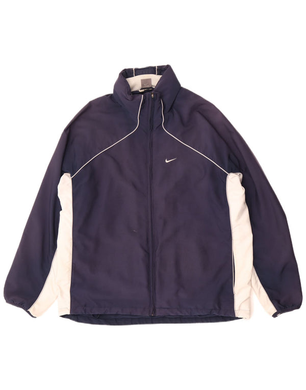 Nike Herren-Regenjacke mit Kapuze, UK 45/47 XL, Marineblau, Farbblock