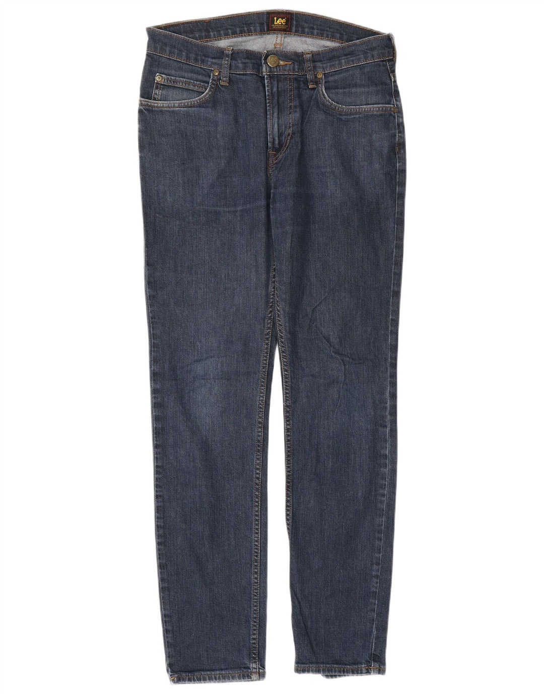 Lee Herren Rider Slim Jeans W30 L32 Marineblaue Baumwolle