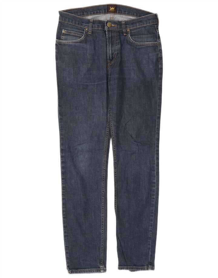 Lee Herren Rider Slim Jeans W30 L32 Marineblaue Baumwolle