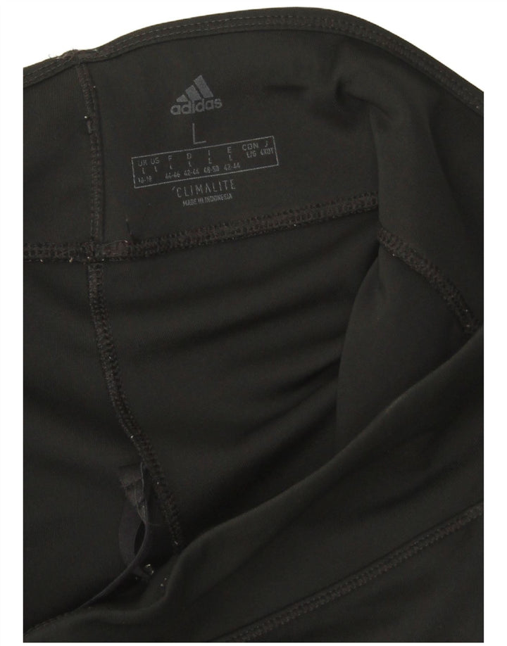 Adidas Damen Climalite Capri Leggings UK 16/18 Large Schwarz Polyester