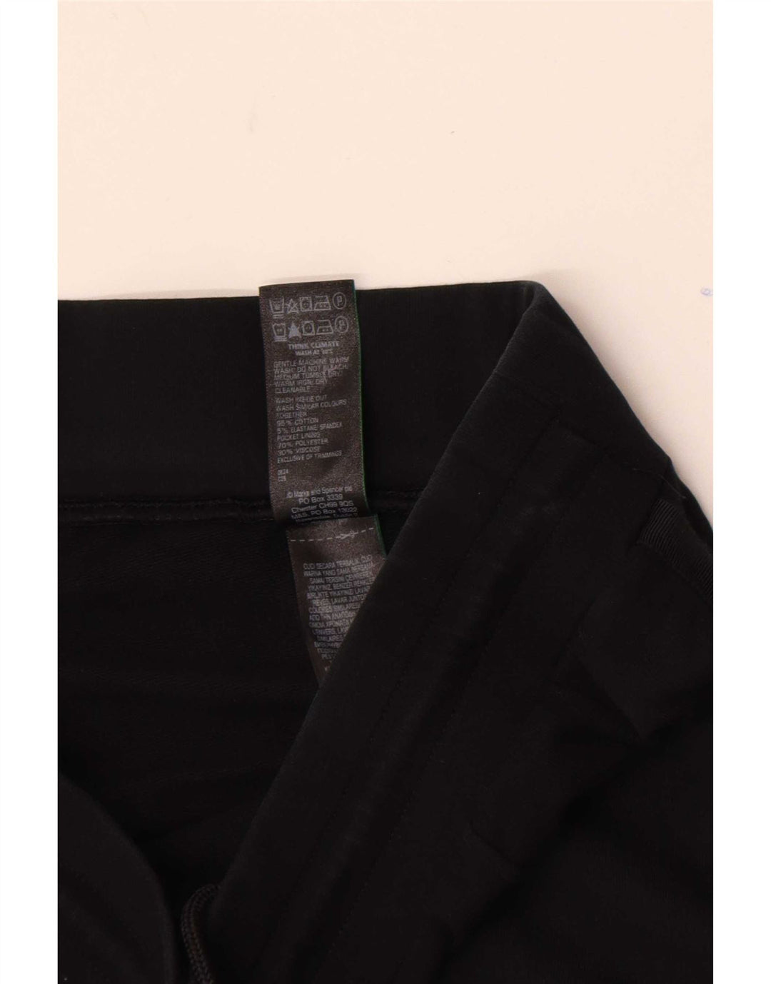 Marks & Spencer Damen-Trainingshose, UK-Größe 44, Größe L, Schwarz, Baumwolle