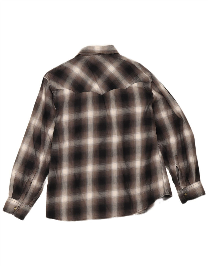 Wrangler Slim-Hemd für Herren, groß, schwarz, kariert, Baumwolle