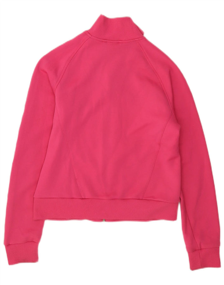 Adidas Damen Crop Trainingsanzug Top Jacke UK 12 Mittelrosa Polyester