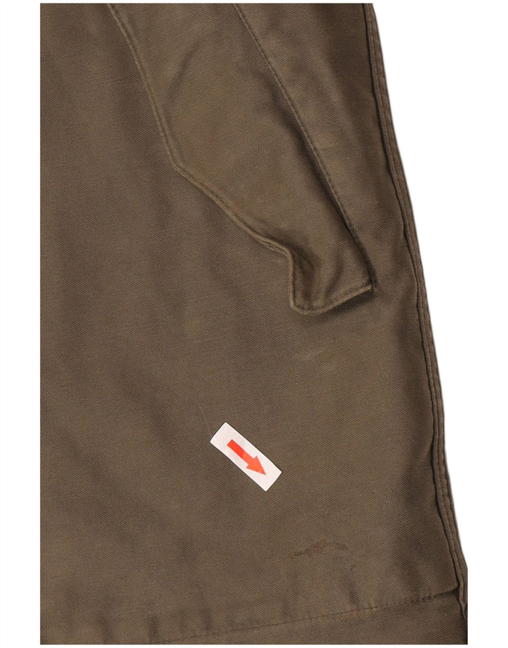 Vintage Herren Kapuzen Sherpa Parka Jacke UK 38 Medium Khaki