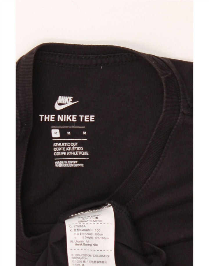 NIKE Mens Graphic T-Shirt Top Medium Black Cotton Vintage Nike and Second-Hand Nike from Messina Hembry 
