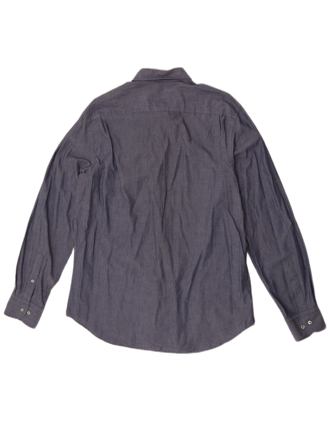 Massimo Dutti Herrenhemd, groß, graue Baumwolle