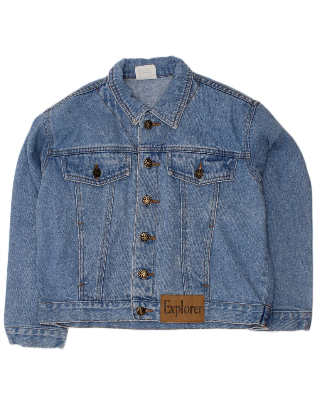 EXPLORER Jeansjacke für Jungen, 8–9 Jahre, blaue Baumwolle