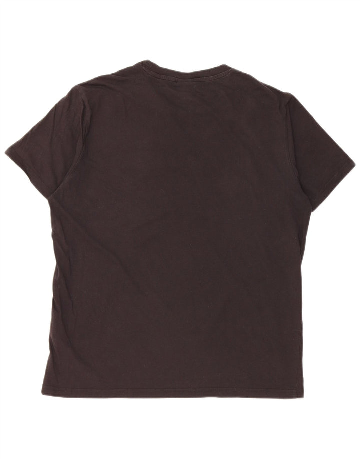 CHAMPION Herren-Grafik-T-Shirt-Oberteil aus mittelschwarzer Baumwolle