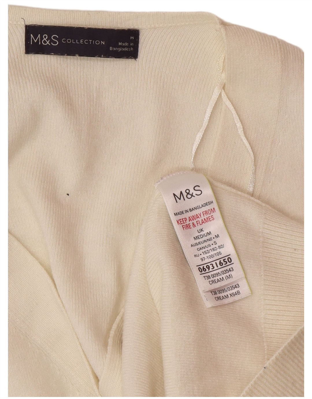 Marks & Spencer Damen-Cardigan-Pullover UK 14 Mittelweiße Viskose
