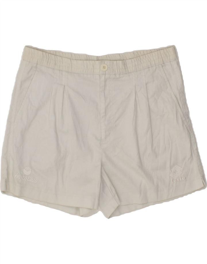 LOTTO Womens Chino Shorts Large W32  White Polyester Vintage Lotto and Second-Hand Lotto from Messina Hembry 