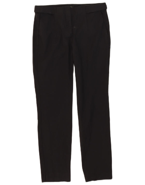 Massimo Dutti Damen Slim Chinohose EU 38 Small W28 L27 Schwarze Baumwolle