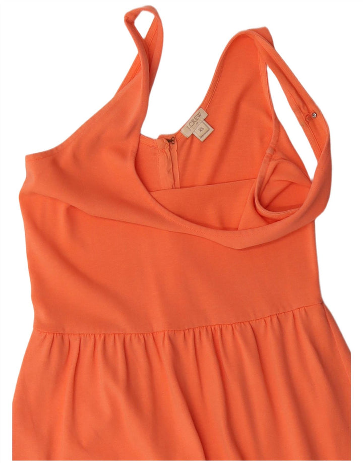 J. Crew Damen Sommerkleid UK 4 XS Orange Baumwolle