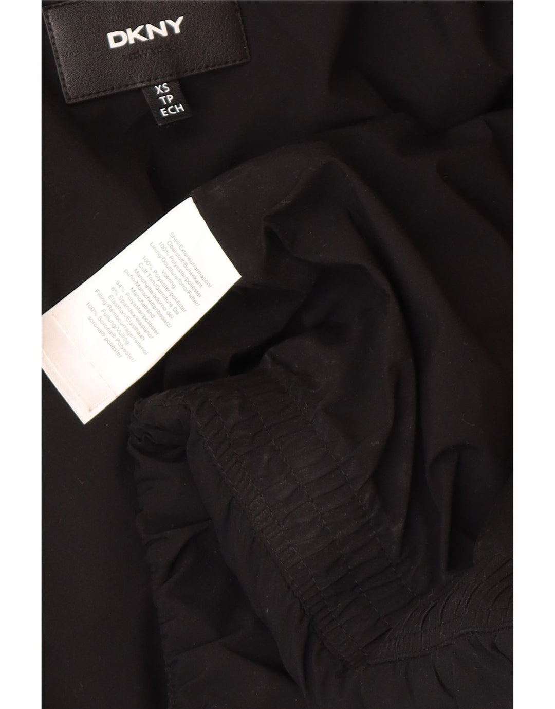 Dkny Damen Kapuzenjacke, wattiert, UK 6, XS, Schwarz, Polyester, Winter
