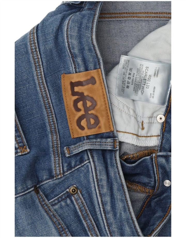 LEE Damen Scarlett High Skinny Jeans W30 L31 Blaue Baumwolle