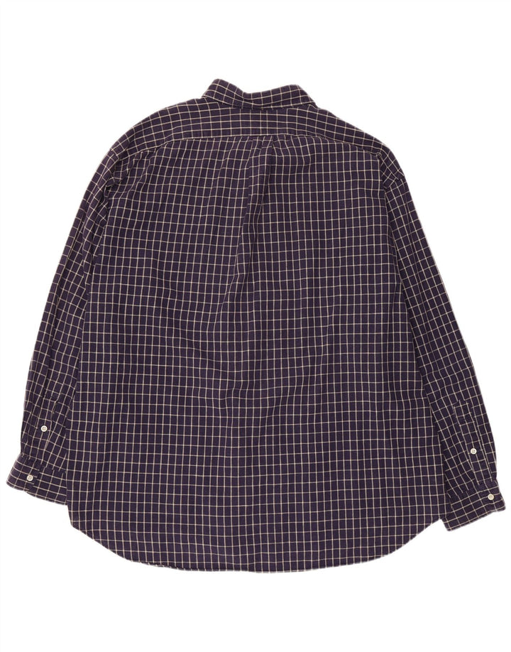 POLO RALPH LAUREN Herren Blaire Hemd 2XL Marineblau kariert Baumwolle