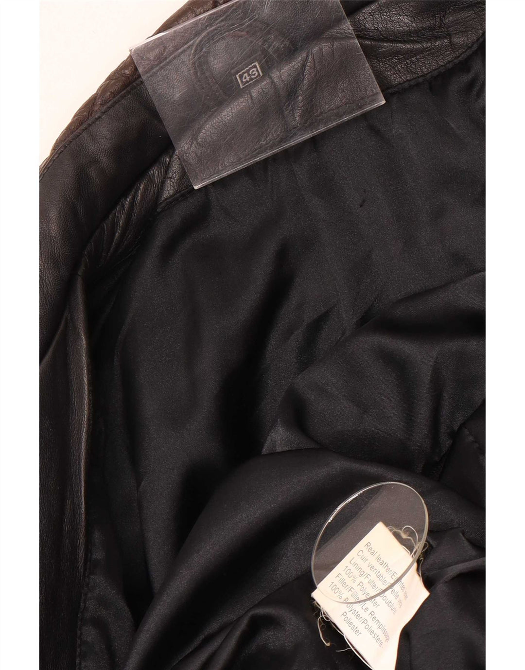 Vintage Herren Lederjacke UK 38 Medium Schwarz