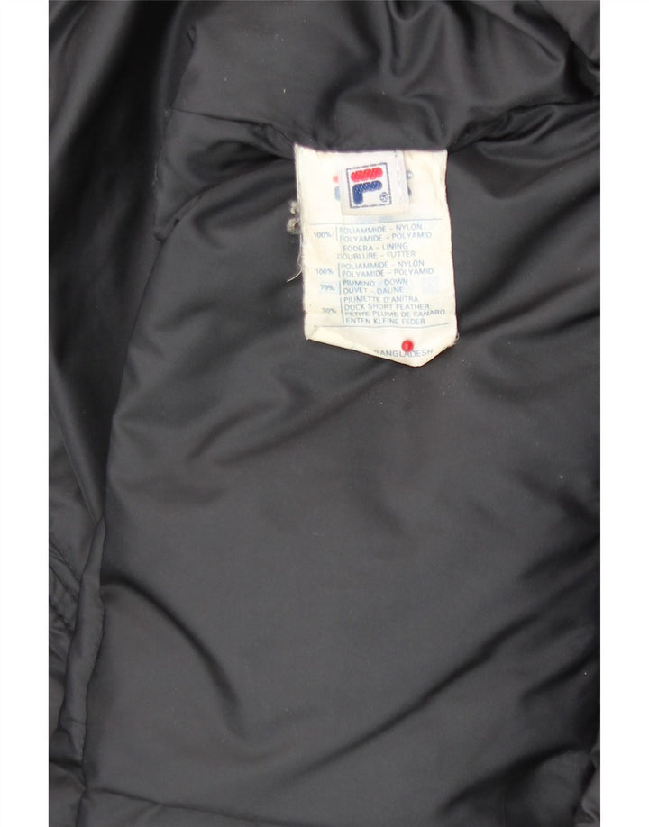 Fila Herren Wattierte Weste IT 52 XL Schwarz Polyamid