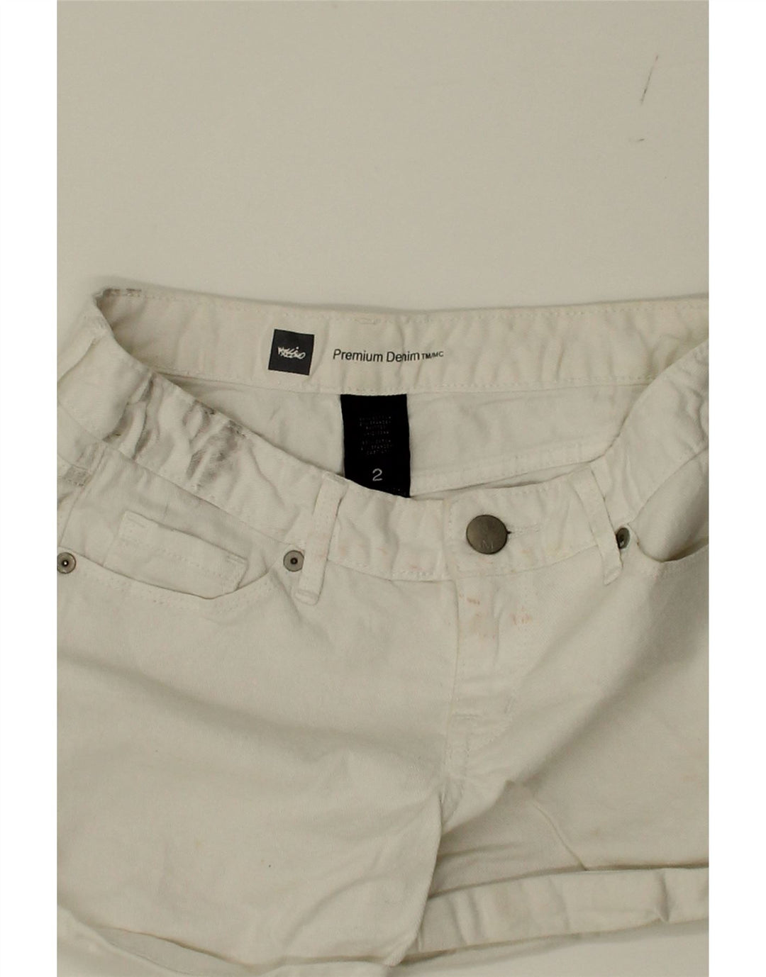 MOSSIMO Womens Denim Shorts US 2 XS W28  White Cotton Vintage Mossimo and Second-Hand Mossimo from Messina Hembry 