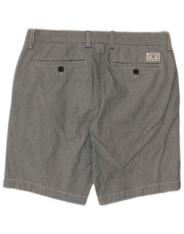 Jack Wills Mens Chino Shorts Medium W30 Blue Pinstripe Cotton