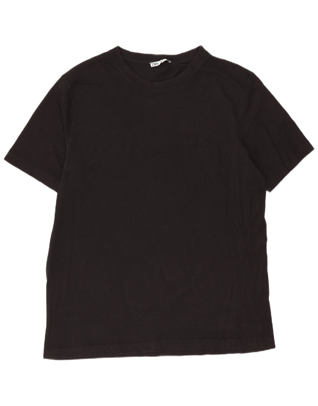 ZARA Herren T-Shirt Top XL Schwarz Baumwolle