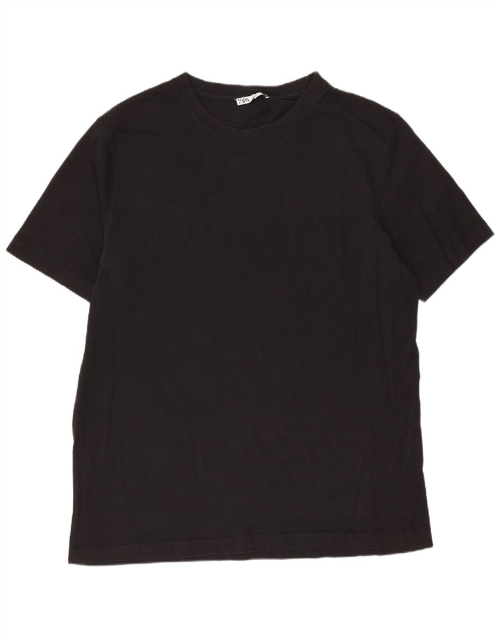 ZARA Herren T-Shirt Top XL Schwarz Baumwolle