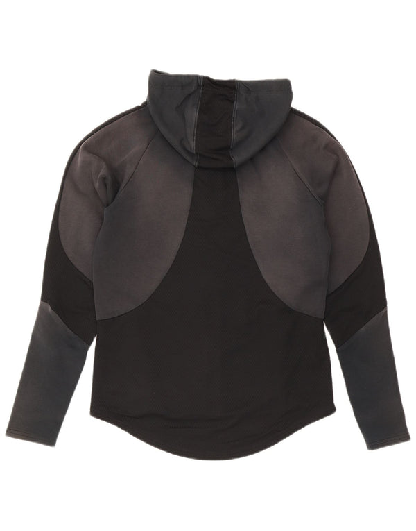 Puma Womens Zip Hoodie Pullover UK 10 Small Schwarz Colourblock Baumwolle