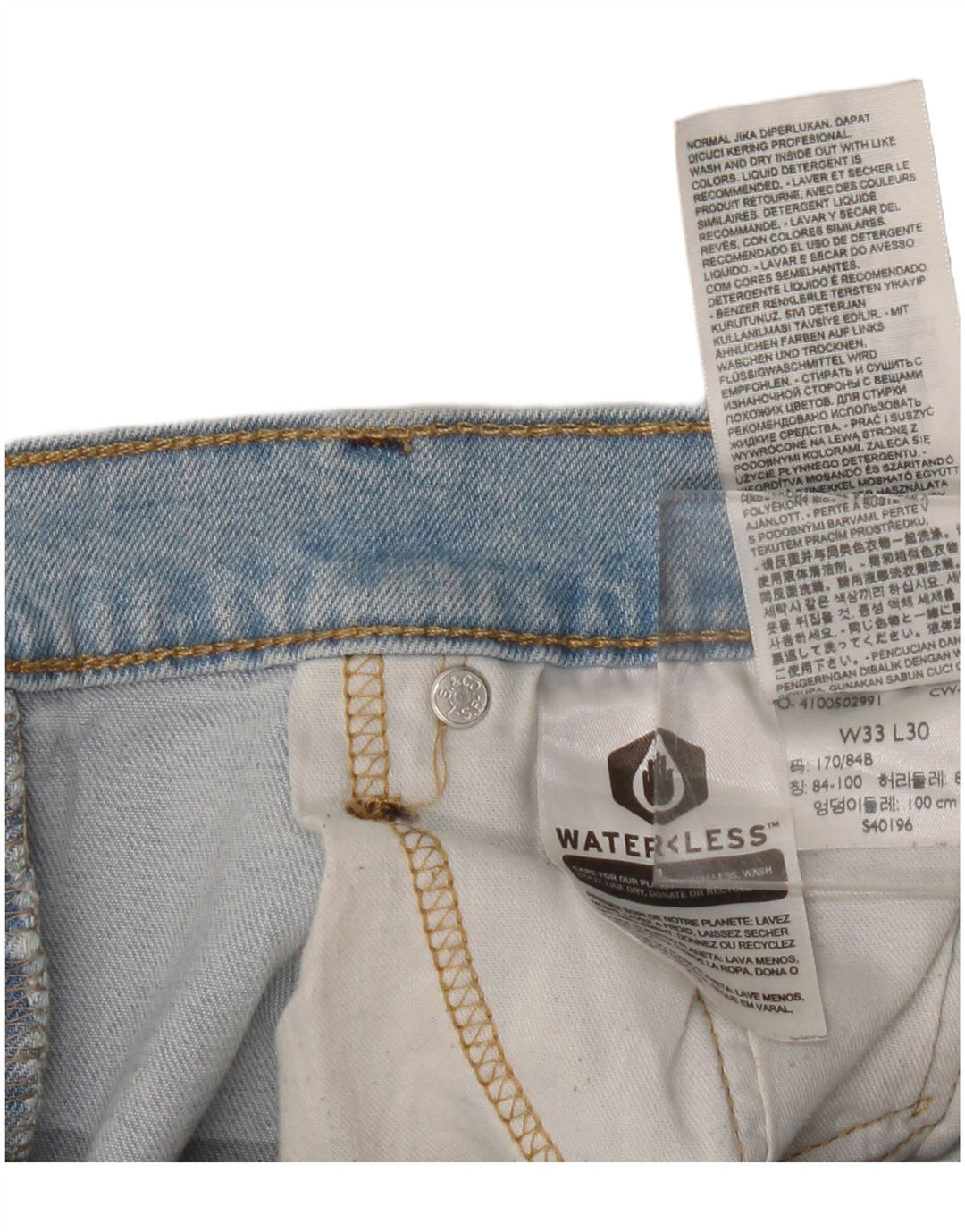 Levi's Herren Straight Jeans W33 L30 Blaue Baumwolle
