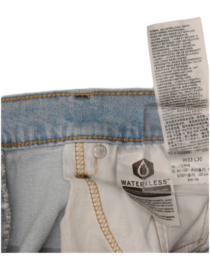 Levi's Herren Straight Jeans W33 L30 Blaue Baumwolle