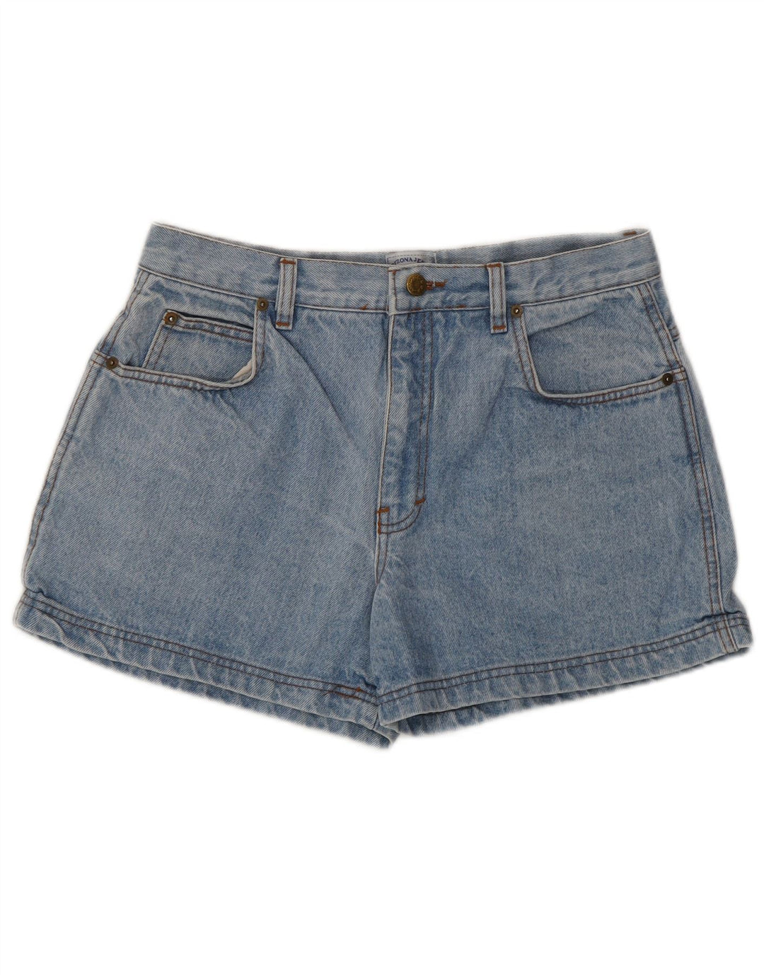 ARIZONA Damen-Jeansshorts mit hoher Taille, W33, große blaue Baumwolle