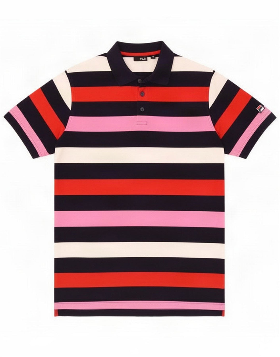 Fila Herren Poloshirt Medium Mehrfarbig gestreift Baumwolle
