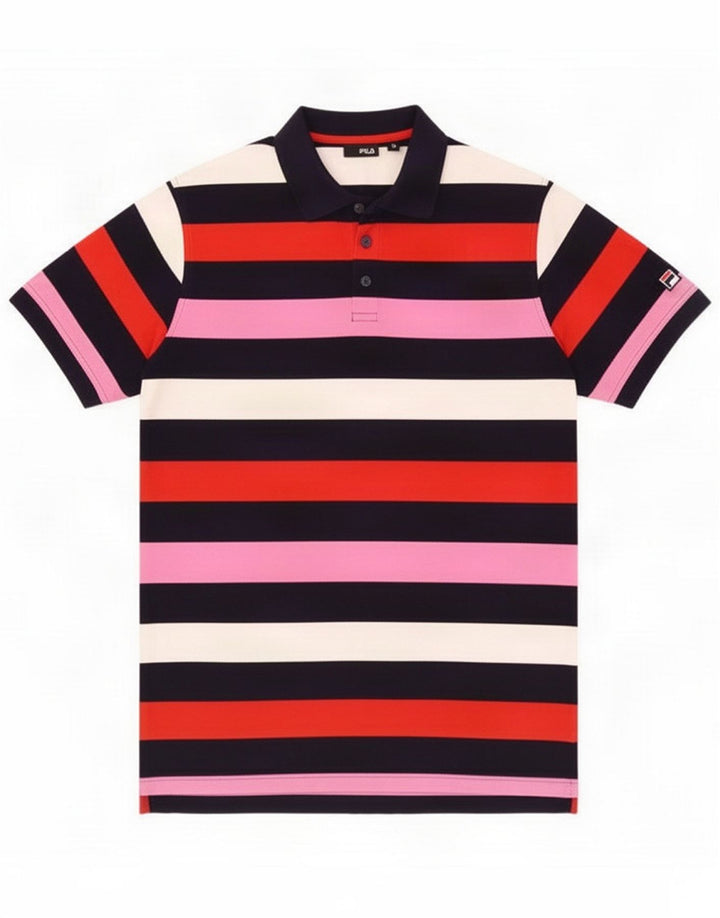 Fila Herren Poloshirt Medium Mehrfarbig gestreift Baumwolle