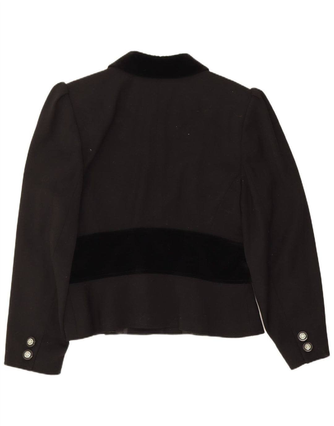 Valentino Damen-Blazerjacke mit 5 Knöpfen, UK 14, Größe L, schwarze Colourblock-Wolle