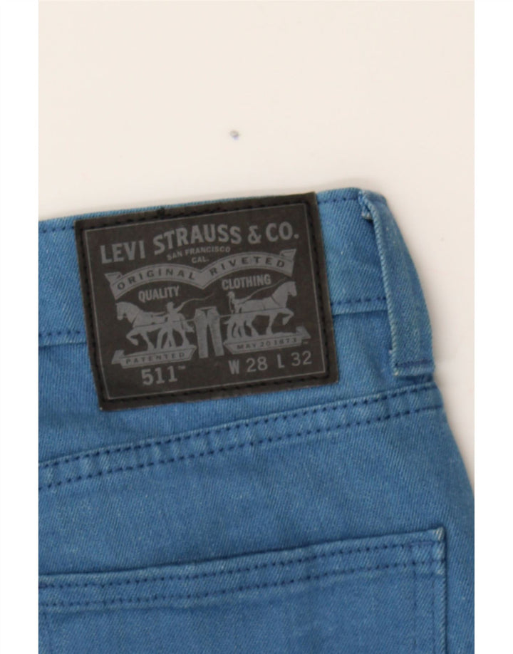LEVI'S Mens 511 Slim Jeans W28 L32 Blue Cotton Vintage Levi's and Second-Hand Levi's from Messina Hembry 
