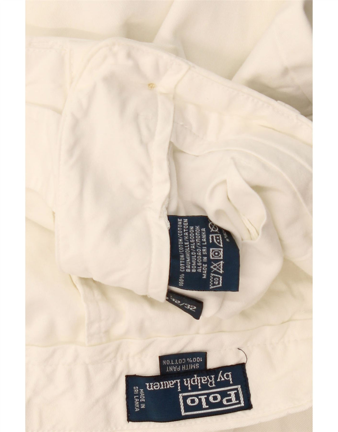 POLO RALPH LAUREN Herren Smith Pant Straight Chino Hose W32 L32 Weiß