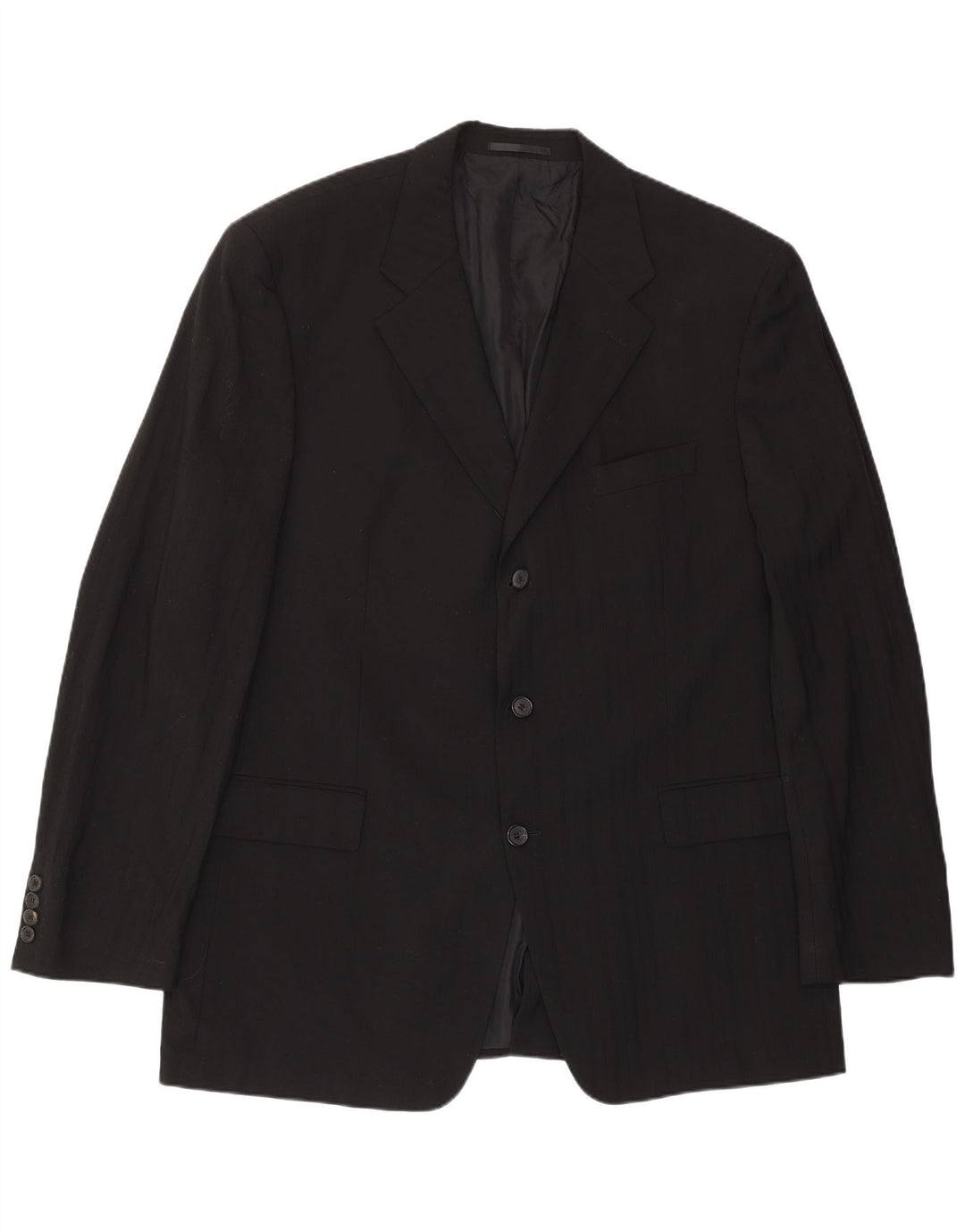 Hugo Boss Herren-Blazer mit 3 Knöpfen, EU 56, 3XL, schwarz gestreift, Wolle