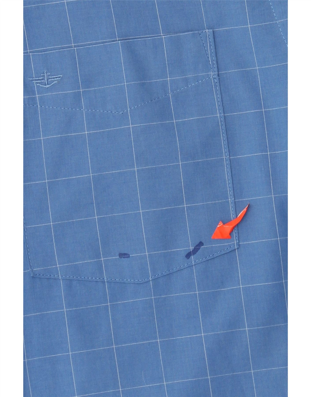 Dockers Kariertes Herrenhemd, groß, blau kariert, Baumwolle