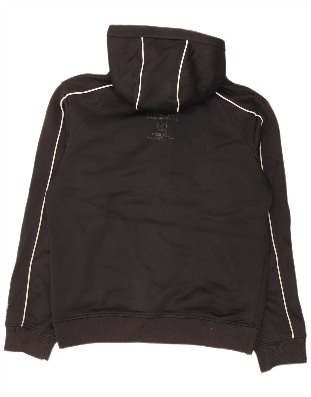 JACK & JONES Damen-Kapuzenpullover mit Reißverschluss, UK 14, Mittelschwarz, Farbblock