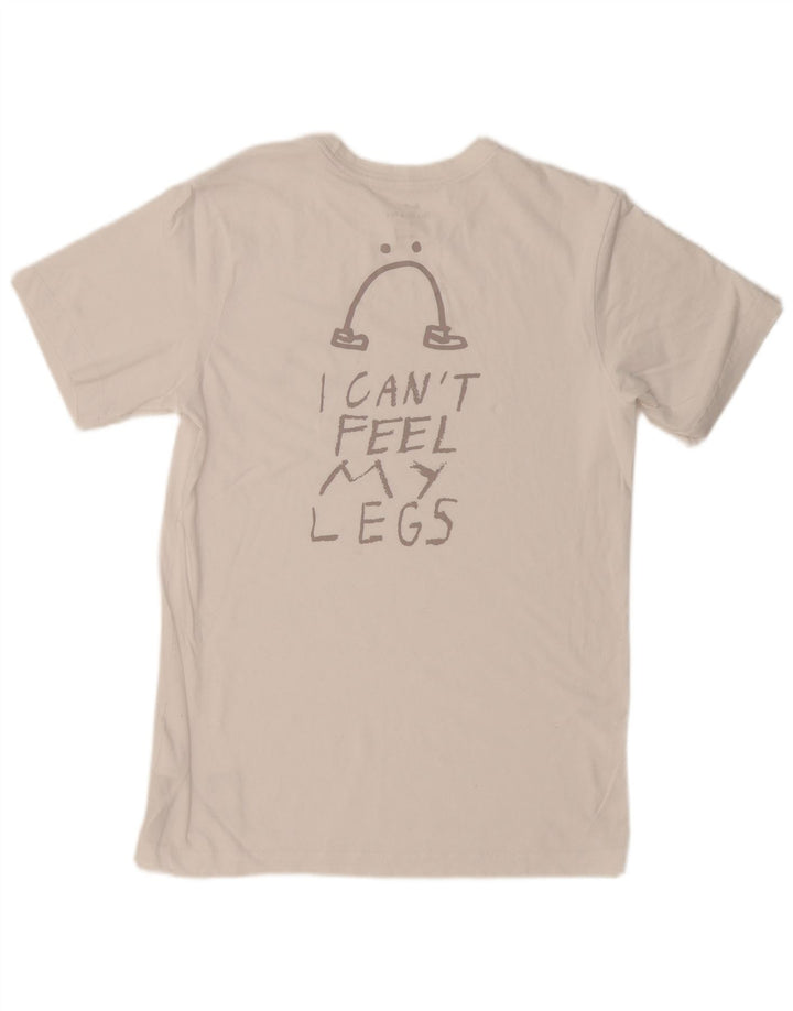 NIKE Herren Dri Fit Graphic T-Shirt Top Small Weiße Baumwolle