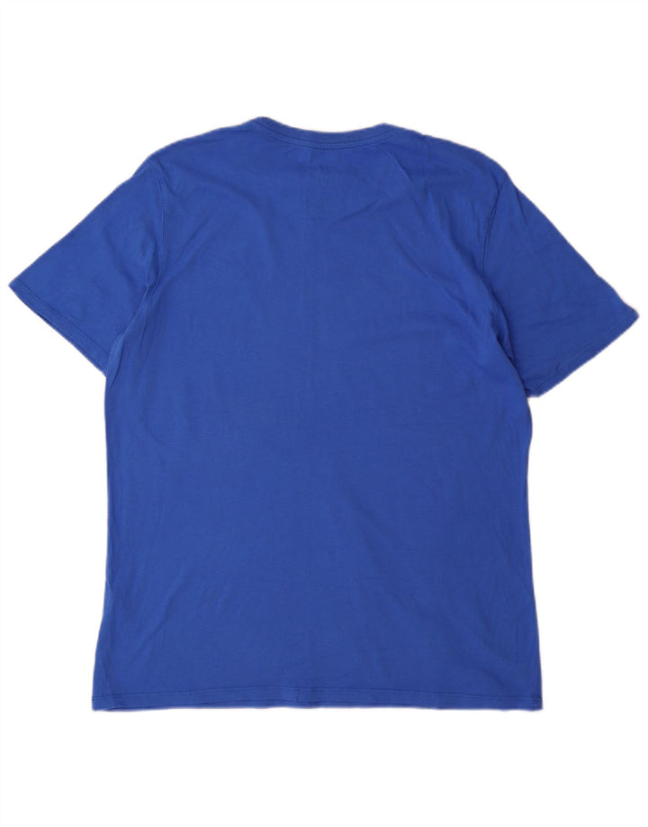 Nike Herren T-Shirt Top Large Blau Baumwolle