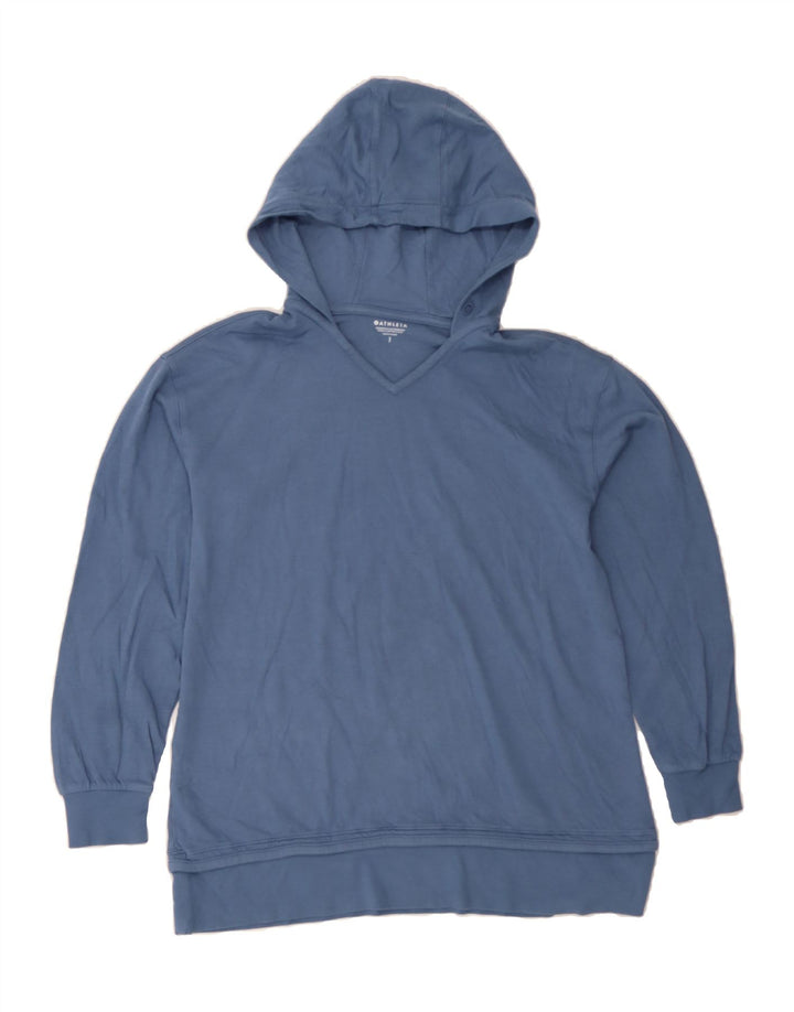 ATHLETA Womens Hoodie Jumper UK 10 Small Blue Cotton Vintage Athleta and Second-Hand Athleta from Messina Hembry 