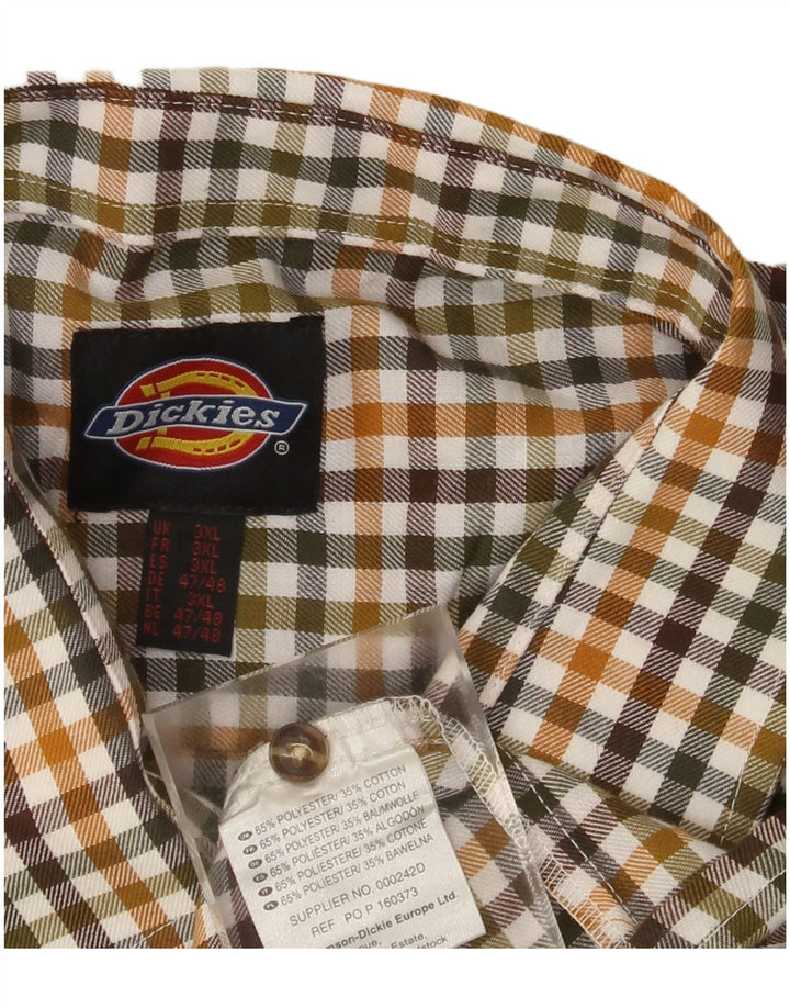 Dickies Herren-Flanellhemd 3XL, mehrfarbiges Gingham-Polyester